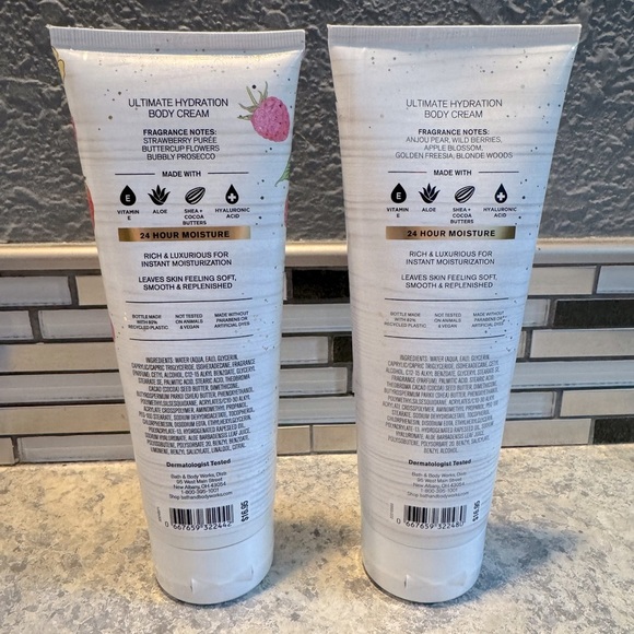 Bath & Body Works Body Cream Set Buttercups & Berry Bellini/Pearberry - Picture 2 of 2